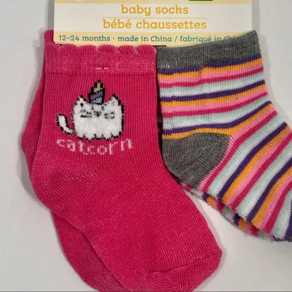 “Angel of Mine” Two Pair Baby Socks
